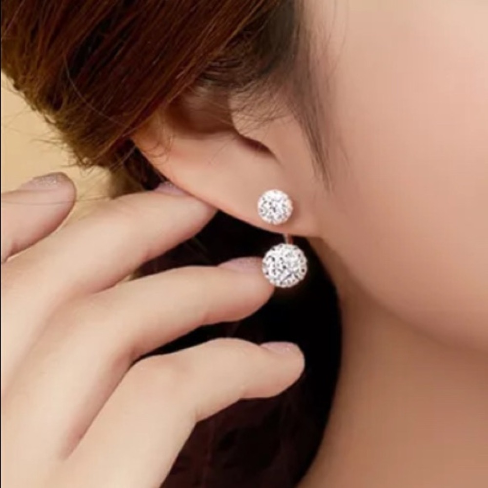 1 Pair Women Lady Jewelry Crystal Stud Earrings